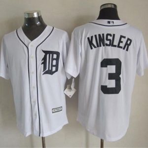 Tigers #3 Ian Kinsler White New Cool Base Stitched Jersey