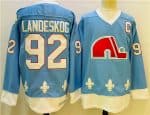 Colorado Avalanche #92 Gabriel Landeskog Blue Stitched Jersey