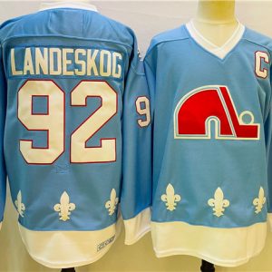 Colorado Avalanche #92 Gabriel Landeskog Blue Stitched Jersey