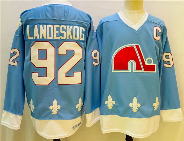 Colorado Avalanche #92 Gabriel Landeskog Blue Stitched Jersey