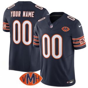Chicago Bears Custom Navy 2025 F.U.S.E. With VMH Patch Vapor Untouchable Limited Stitched Jersey