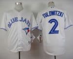 Blue Jays #2 Troy Tulowitzki White Cool Base Stitched Jersey
