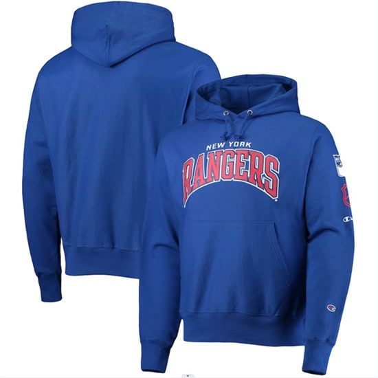 New York Rangers Champion Blue O B Capsule II Pullover Hoodie