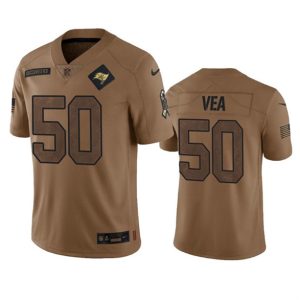 Tampa Bay Buccaneers #50 Vita Vea 2023 Brown Salute To Service Limited Stitched Jersey