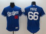 Los Angeles Dodgers #66 Yasiel Puig Blue Flexbase Stitched Jersey