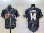Minnesota Vikings #14 Sam Darnold Gray Camo Cool Base Stitched Jersey