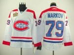 Canadiens #79 Andrei Markov Stitched White Heritage Classic Style Jersey