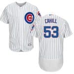 Cubs #53 Trevor Cahill White Flexbase Authentic Collection Stitched Jersey
