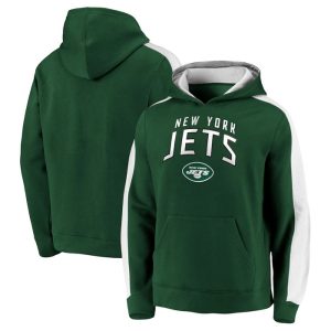 New York Jets Green Game Time Arch Pullover Hoodie