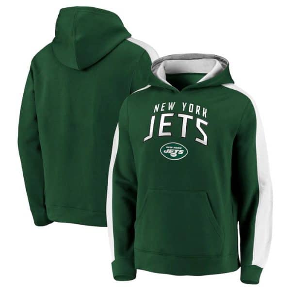 New York Jets Green Game Time Arch Pullover Hoodie