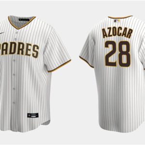 San Diego Padres #28 Jos¨¦ Azocar White Cool Base Stitched Jersey