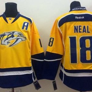 Predators #18 James Neal Yellow Home Stitched Jersey