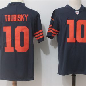 Chicago Bears #10 Mitchell Trubisky Navy Blue Alternate Stitched Vapor Untouchable Limited Nike Jersey