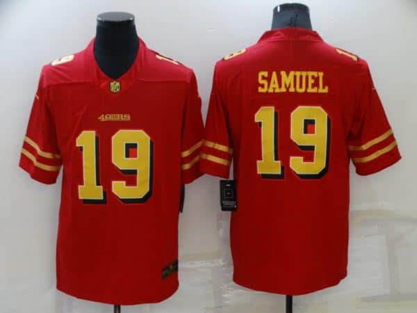 San Francisco 49ers #19 Deebo Samuel Red Gold Vapor Untouchable Limited Stitched Jersey