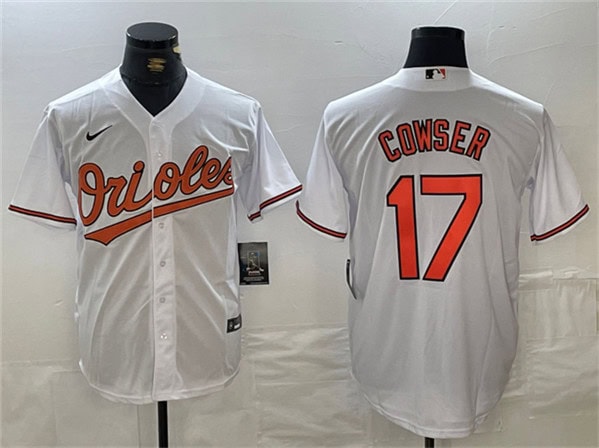 Baltimore Orioles #17 Colton Cowser White Cool Base Stitched Jersey