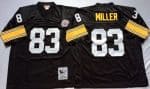 Mitchell And Ness Steelers #83 Heath Miller Black Throwback Stitched Jersey