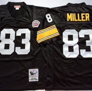 Mitchell And Ness Steelers #83 Heath Miller Black Throwback Stitched Jersey