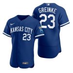 Kansas City Royals #23 Zack Greinke Royal Flex Base Stitched Jersey