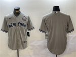 New York Yankees Blank Gray 2024 World Series Cool Base Stitched Jersey