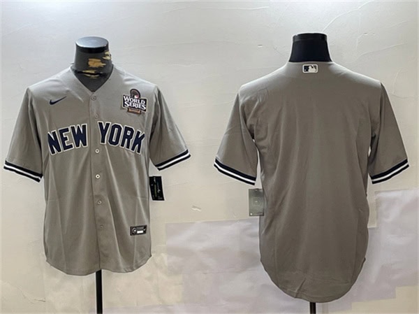 New York Yankees Blank Gray 2024 World Series Cool Base Stitched Jersey