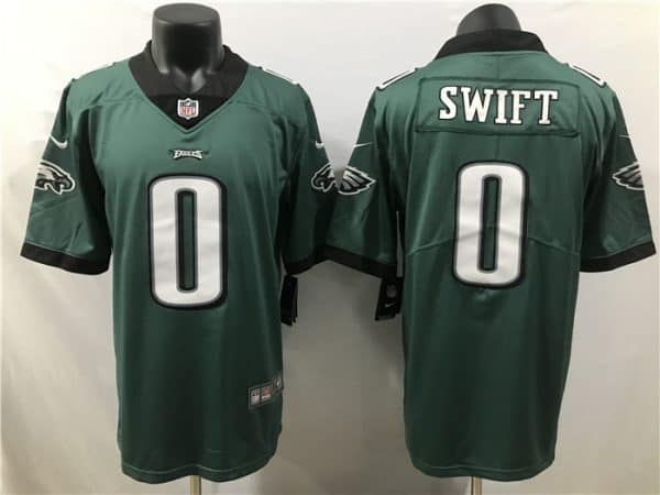 Philadelphia Eagles #0 D'Andre Swift Green 2023 Draft Vapor Limited Stitched Jersey