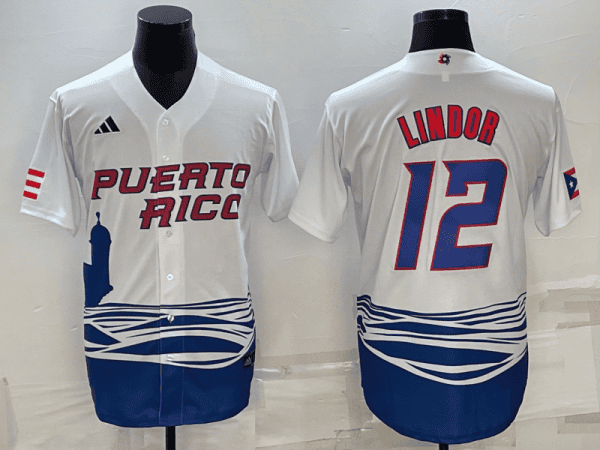 Puerto Rico ACTIVE PLAYER Custom 2023 White World Classic Stitched Jersey