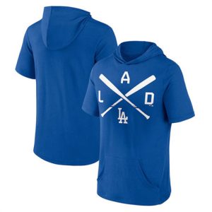 Los Angeles Dodgers Blue Short Sleeve Pullover Hoodie