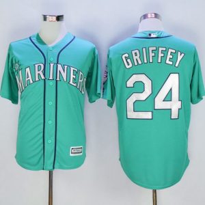 Mariners #24 Ken Griffey Green New Cool Base Stitched Jersey