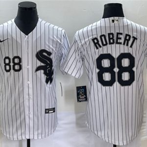 Chicago White Sox #88 Luis Robert White Cool Base Stitched Jersey