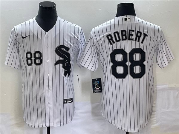 Chicago White Sox #88 Luis Robert White Cool Base Stitched Jersey