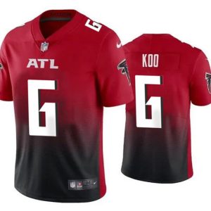 Atlanta Falcons #6 Younghoe Koo New Black Red Vapor Untouchable Limited Stitched Jersey