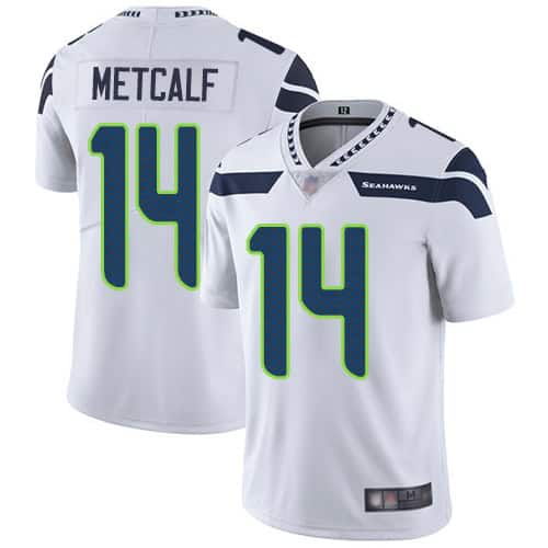 Seahawks #14 D.K. Metcalf White Vapor Untouchable Limited Stitched Jersey