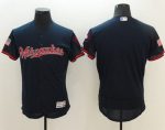 Brewers Blank Navy Blue Fashion Stars Stripes Flexbase Authentic Stitched Jersey
