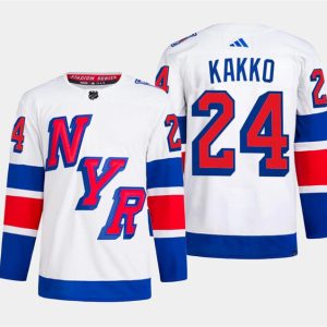 New York Rangers #24 Kaapo Kakko White 2024 Stadium Series Stitched Jersey