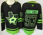 Dallas Stars #53 Wyatt Johnston Black Alternate Authentic Jersey