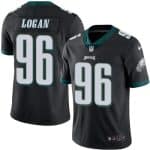 Eagles #96 Bennie Logan Black Stitched Limited Rush Nike Jersey