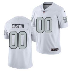 Las Vegas Raiders Customized Custom White Rush Color Limited Stitched Jersey