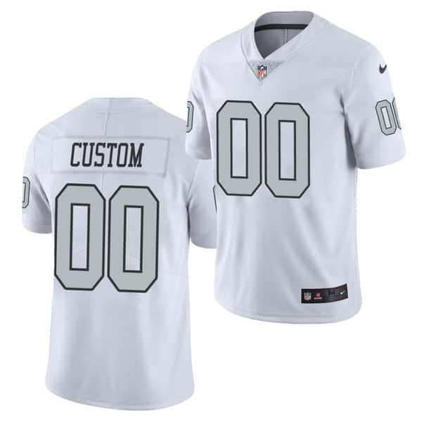 Las Vegas Raiders Customized Custom White Rush Color Limited Stitched Jersey