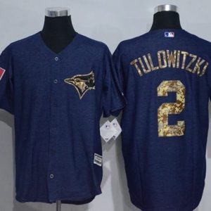 Blue Jays #2 Troy Tulowitzki Denim Blue Salute To Service Stitched Jersey