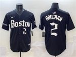 Boston Red Sox #2 Alex Bregman Black Gothic Vapor Limited Stitched Jersey