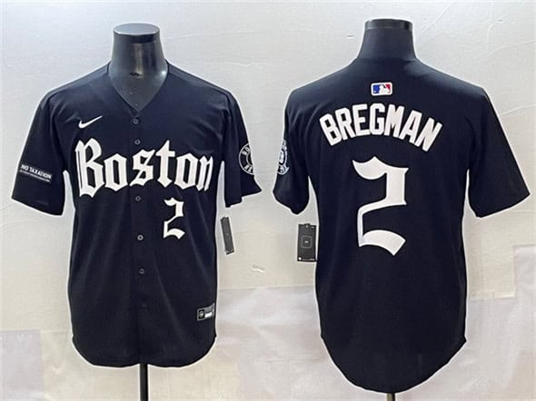 Boston Red Sox #2 Alex Bregman Black Gothic Vapor Limited Stitched Jersey