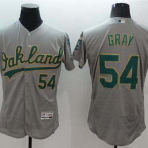 Oakland Athletics #54 Sonny Gray Grey Flex Base Stitched Jersey