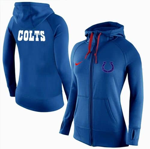 Nike Indianapolis Colts Full-Zip Performance Hoodie Blue
