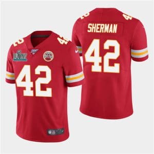 Chiefs #42 Anthony Sherman Red Super Bowl LIV Vapor Untouchable Limited Stitched Jersey
