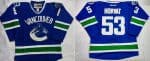 Canucks #53 Bo Horvat Blue Home Stitched Jersey