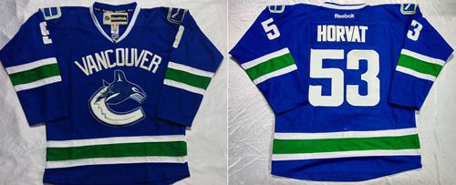 Canucks #53 Bo Horvat Blue Home Stitched Jersey