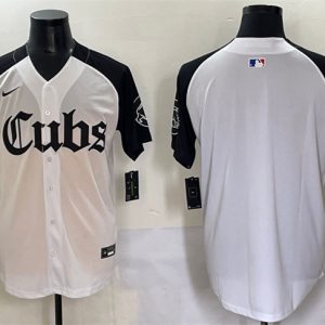 Chicago Cubs Blank White Black 'Gothic North Side Edition' Vapor Premier Limited Stitched Jersey