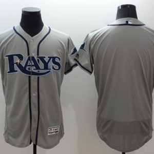 Rays Blank Grey Flexbase Authentic Collection Stitched Jersey