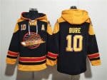 Vancouver Canucks #10 Pavel Bure Black Ageless Must-Have Lace-Up Pullover Hoodie