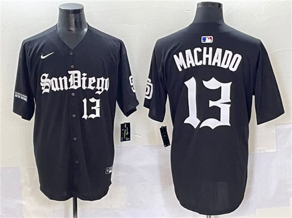 San Diego Padres #13 Manny Machado Black Gothic Edition Vapor Limited Stitched Jersey